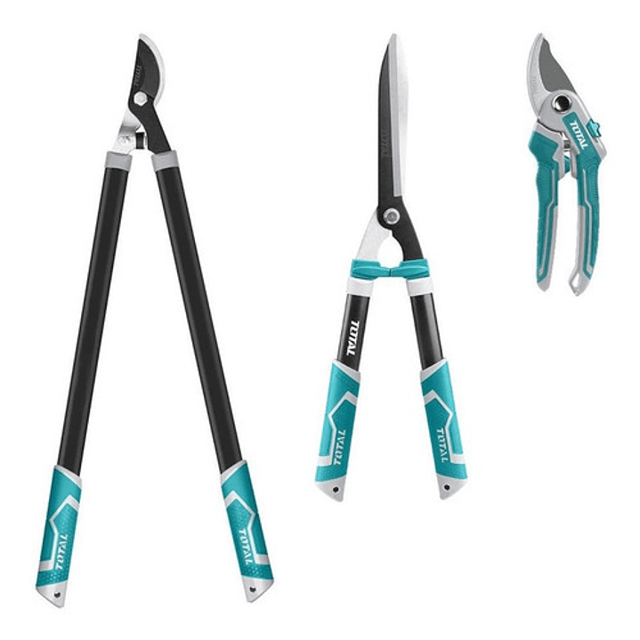 Set Tijeras De Podar Para Jardín Industrial 3 Piezas Total Color Turquesa 3