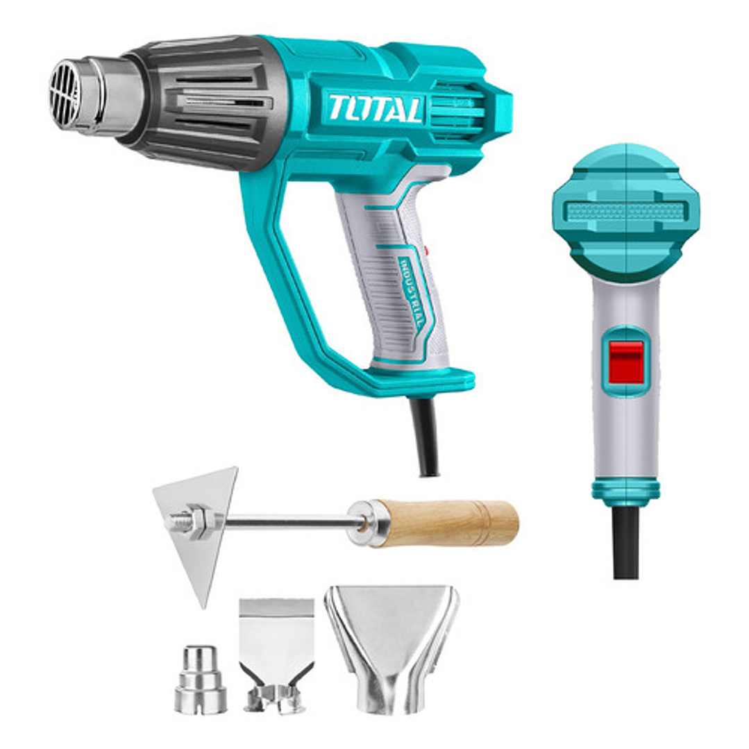 Pistola De Calor 2000w Industrial 550°c + 4 Accesorios Total Color Pantone 322c 1
