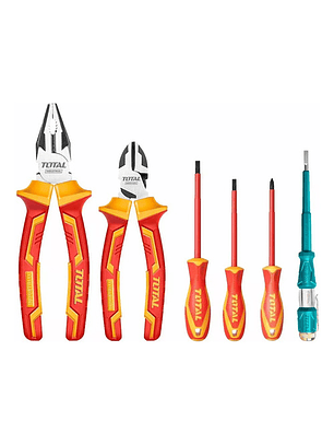 Juego De Alicates Aislados Para Electricidad 6 Piezas Total