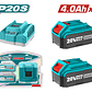 Pack 2 Baterías 4ah 20v + Cargador Inteligente Total - Miniatura 4