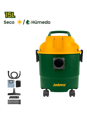 Aspiradora Eléctrica 1200w 15 Litros + 8 Accesorios Jadever Color Verde Oscuro