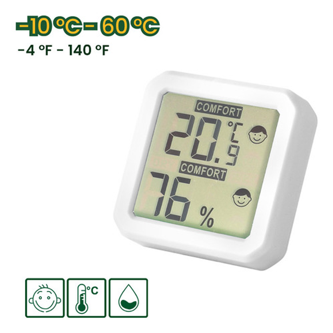 Termómetro Digital De Temperatura Y Humedad Interior Jadever Color Blanco 2