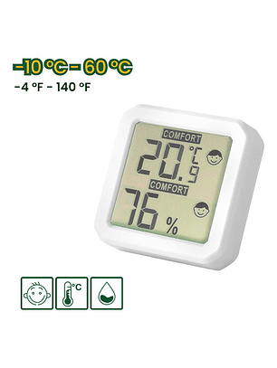 Termómetro Digital De Temperatura Y Humedad Interior Jadever Color Blanco
