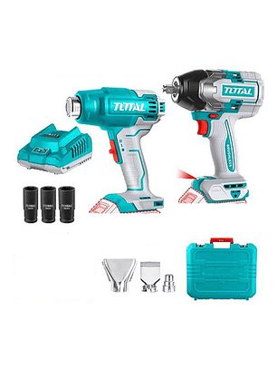 Kit Llave De Impacto 850nm + Pistola Calor Inalámbrica Total