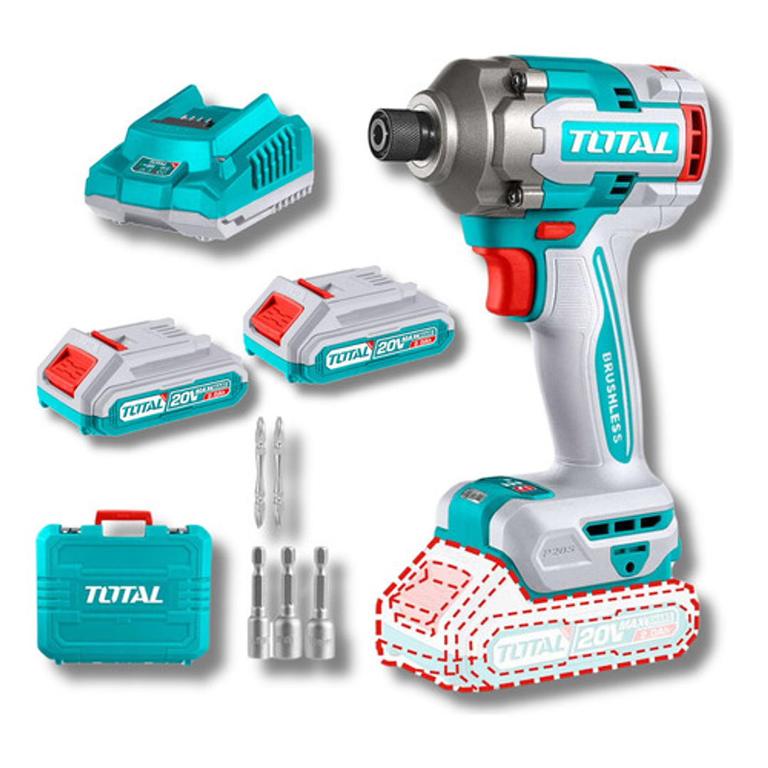 Atornillador De Impacto 285nm 20v Total Color Azul Petróleo 1