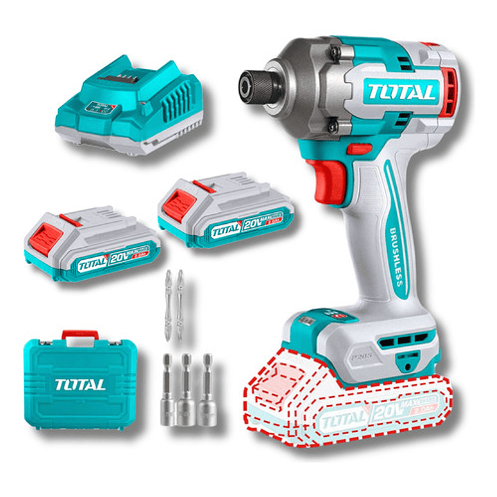 Atornillador De Impacto 285nm 20v Total Color Azul Petróleo 1