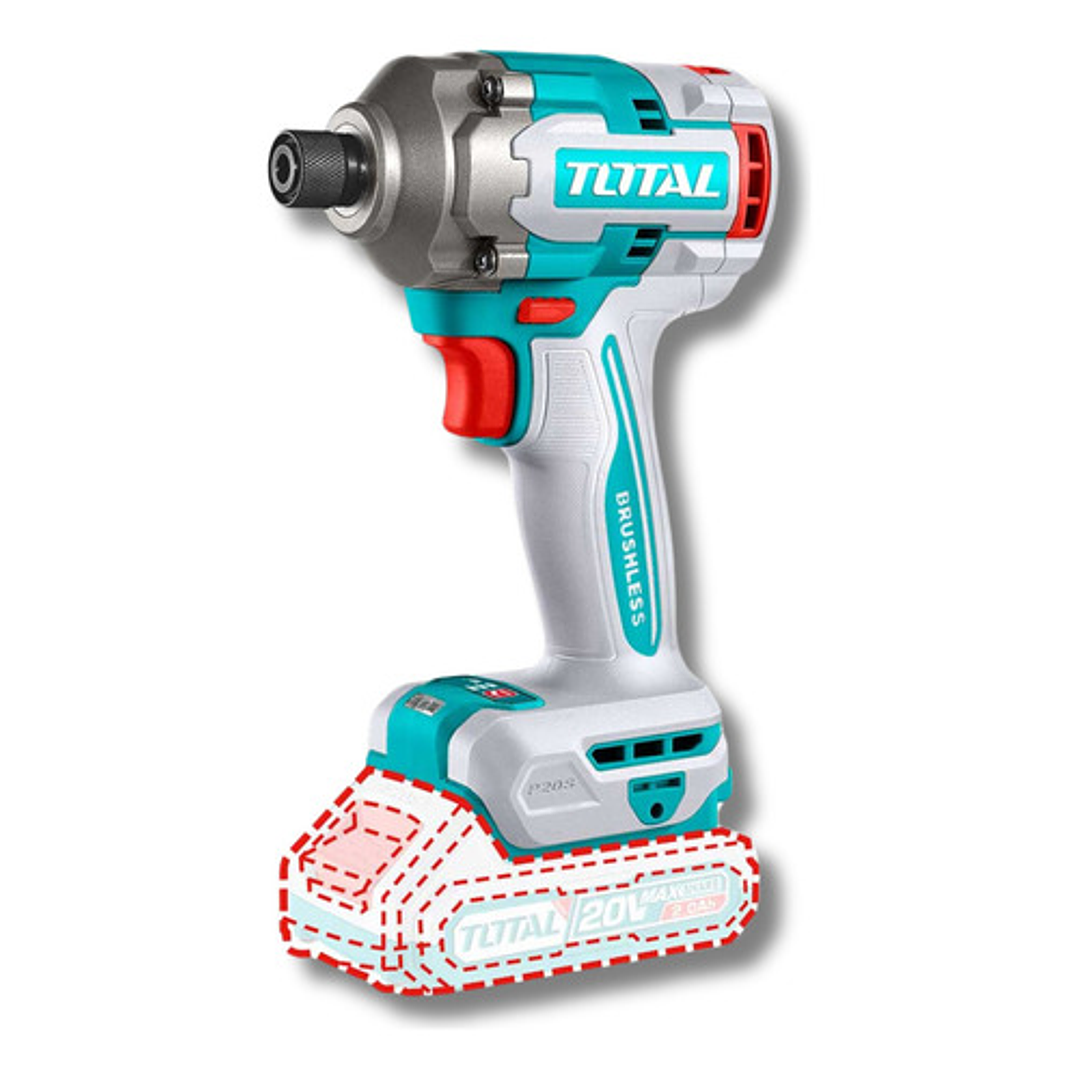 Atornillador De Impacto 285nm 20v Total Color Azul Petróleo 2