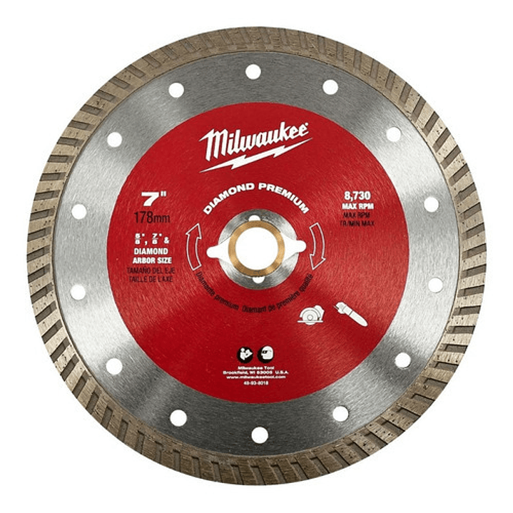 Disco Diamantado Milwaukee 49-93-8018 7 PuLG Color Rojo 1