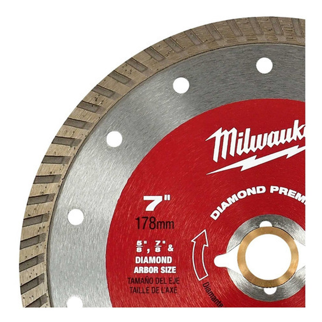 Disco Diamantado Milwaukee 49-93-8018 7 PuLG Color Rojo 2
