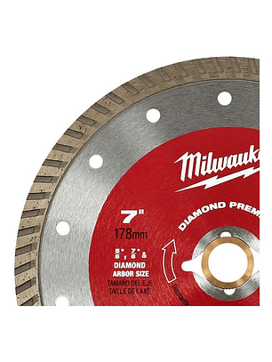 Disco Diamantado Milwaukee 49-93-8018 7 PuLG Color Rojo
