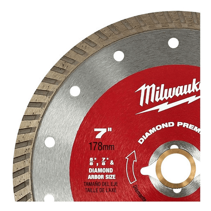 Disco Diamantado Milwaukee 49-93-8018 7 PuLG Color Rojo 2