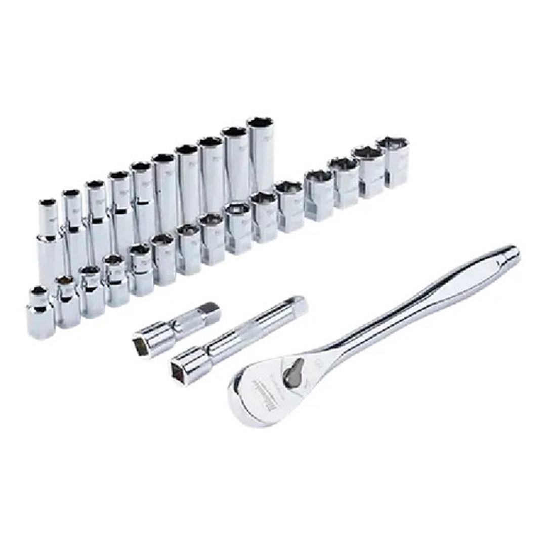 Juego De Dados 28pzs Mm 1/2 Milwaukee 48-22-9510 2