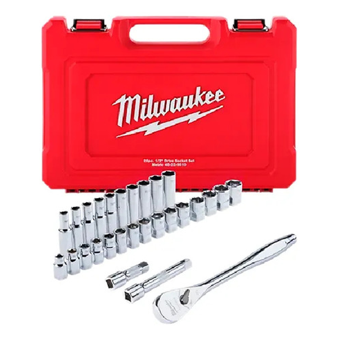 Juego De Dados 28pzs Mm 1/2 Milwaukee 48-22-9510 3