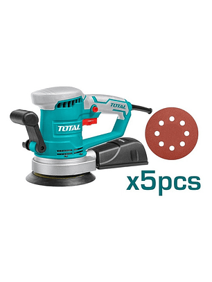 Lijadora Roto Orbital 450w Industrial + 5 Lijas Total Color Turquesa Frecuencia 50