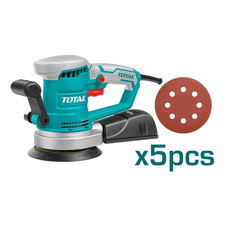 Lijadora Roto Orbital 450w Industrial + 5 Lijas Total Color Turquesa Frecuencia 50 1