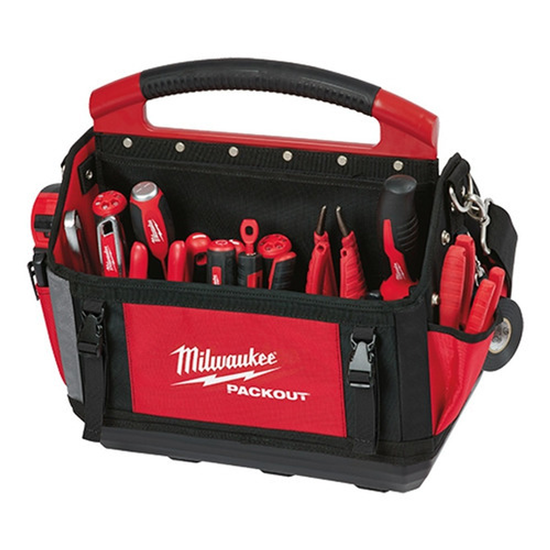 Bolso Packout Abierto 381mm Milwaukee 48-22-8315 Color Rojo 3