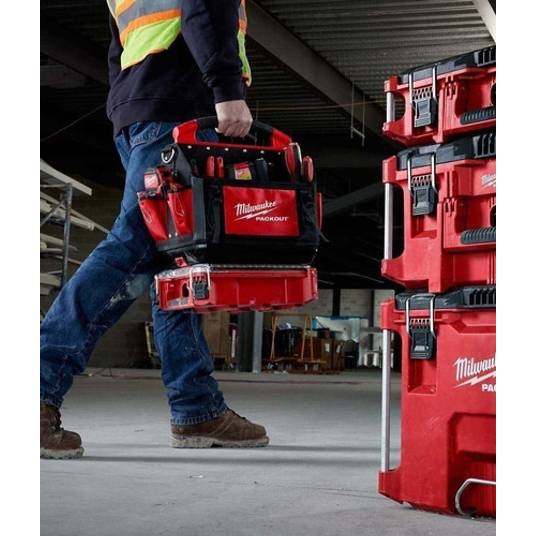 Bolso Packout Abierto 381mm Milwaukee 48-22-8315 Color Rojo 5