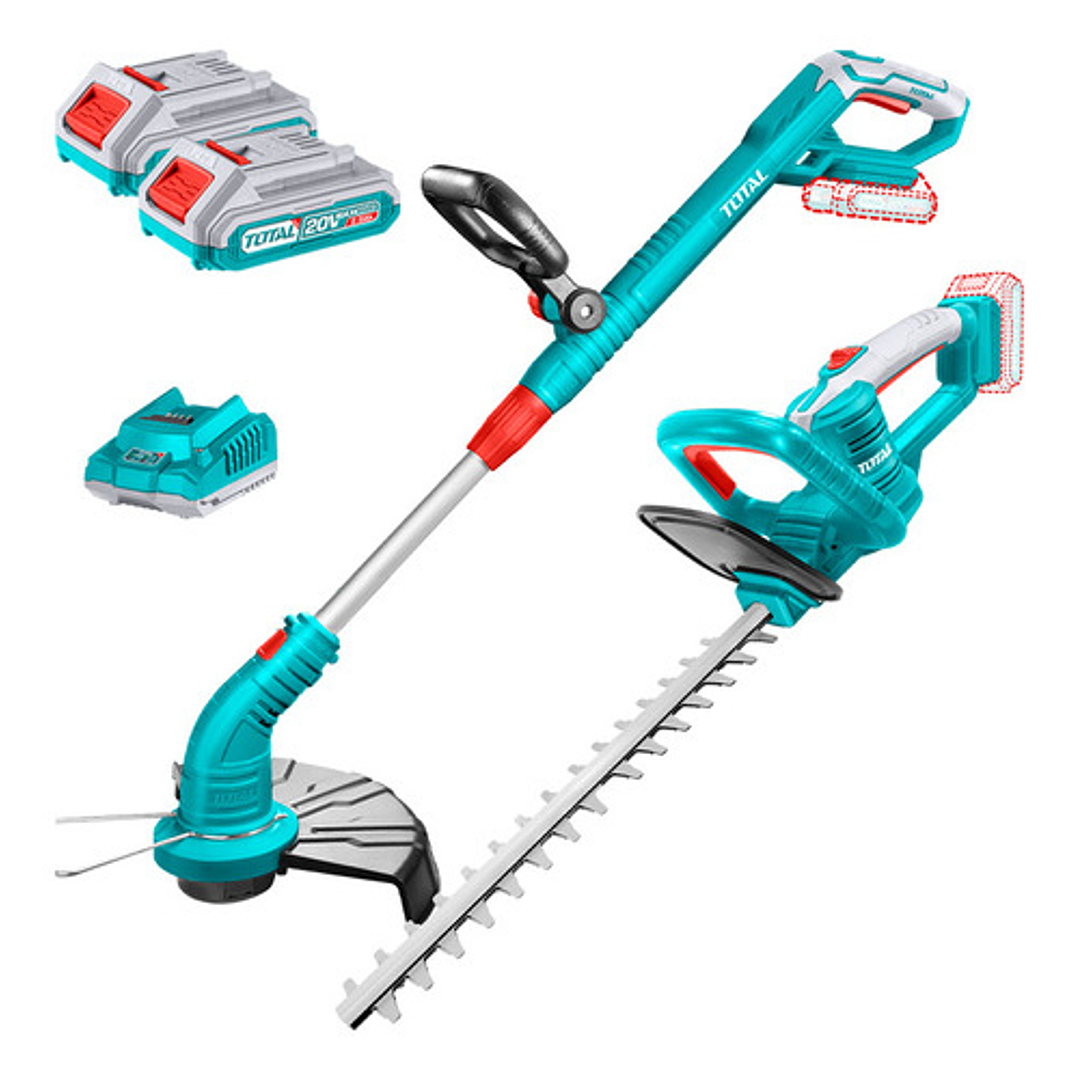 Orilladora Inal 300mm + Cortaseto Inal 460mm 20v +2bat Total tosli240585 1