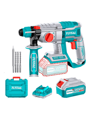 Rotomartillo Sds Plus 2.0j 20v + Bat 4a + Carg + 4 Acc Total Color Turquesa Frecuencia 50 60hz