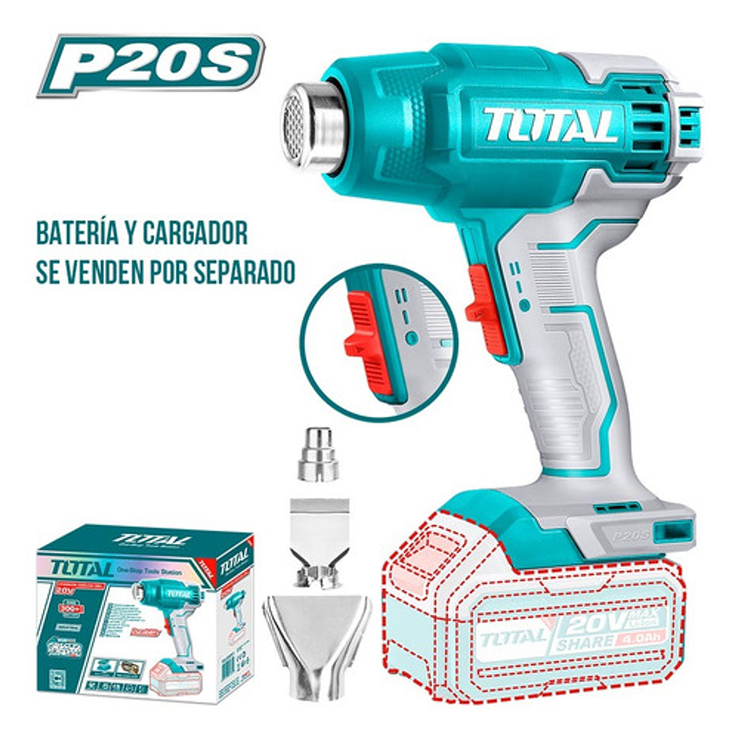 Pistola De Calor Aire 20v Inalámbrica Total Tbli2002 / Ecban 2