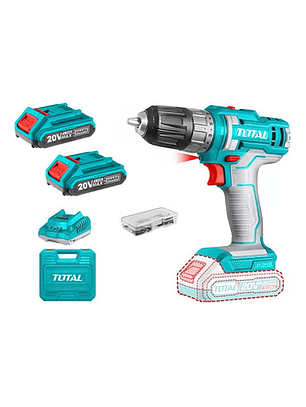 Taladro 45nm Industrial 20v + 2 Bat 2a + Carg + 47 Acc Total Color Turquesa Frecuencia 50 60hz