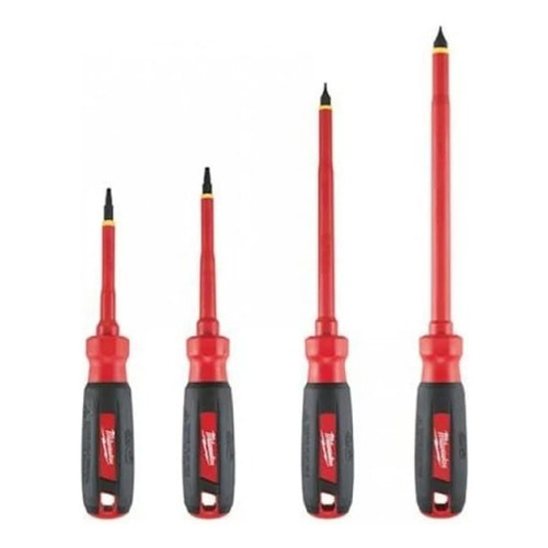 Juego De 4 Destornilladores Con Bolsa Milwaukee 48-22-2204 2