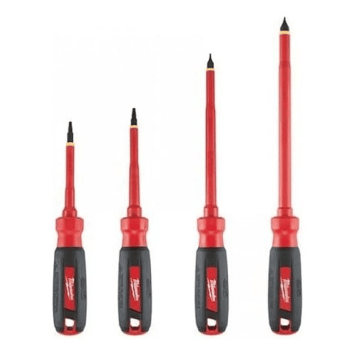 Juego De 4 Destornilladores Con Bolsa Milwaukee 48-22-2204 2