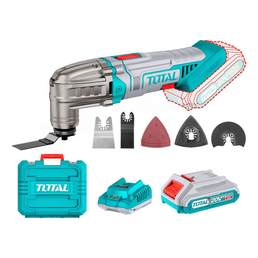 Multiherramienta Oscilante 6 Vel 20v + Bat 2ah + Carg Total 1