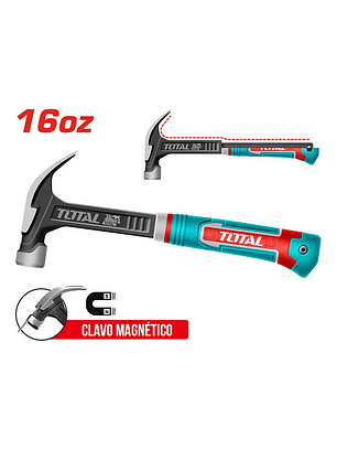 Martillo Carpintero 16oz Industrial Magnético 345mm Total