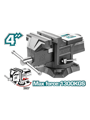 Tornillo De Banco Mecánico 4 Pulgadas 1,3 Toneladas Total