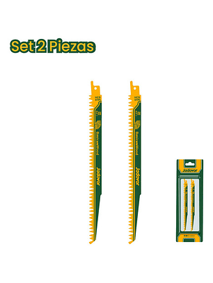 Juego Hojas Sierra Sable Para Madera 240mm 2 Piezas Jadever
