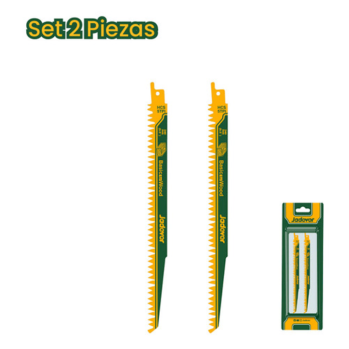 Juego Hojas Sierra Sable Para Madera 240mm 2 Piezas Jadever 2