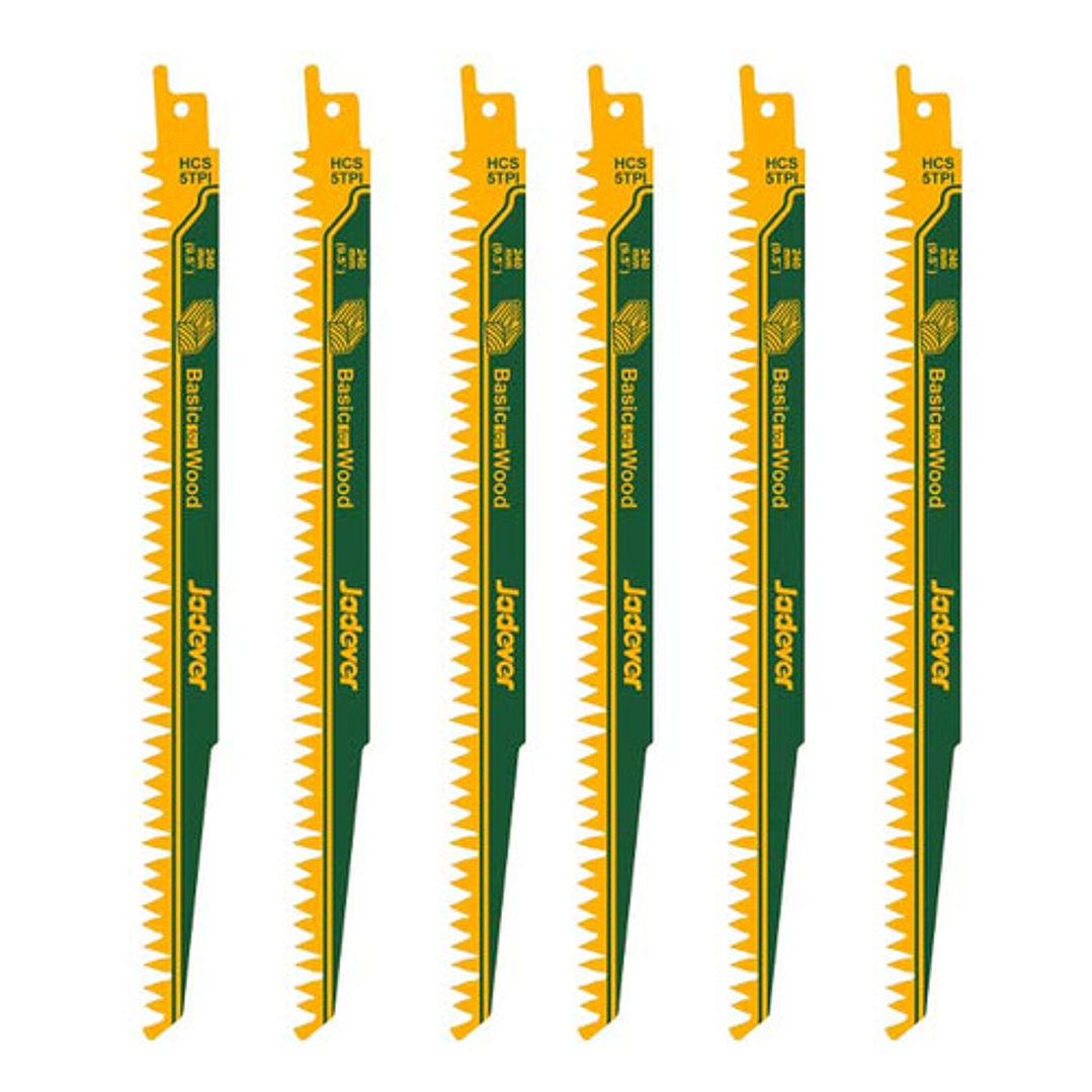 Juego Hojas Sierra Sable Para Madera 240mm 2 Piezas Jadever 3