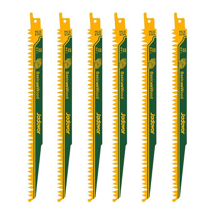 Juego Hojas Sierra Sable Para Madera 240mm 2 Piezas Jadever 3