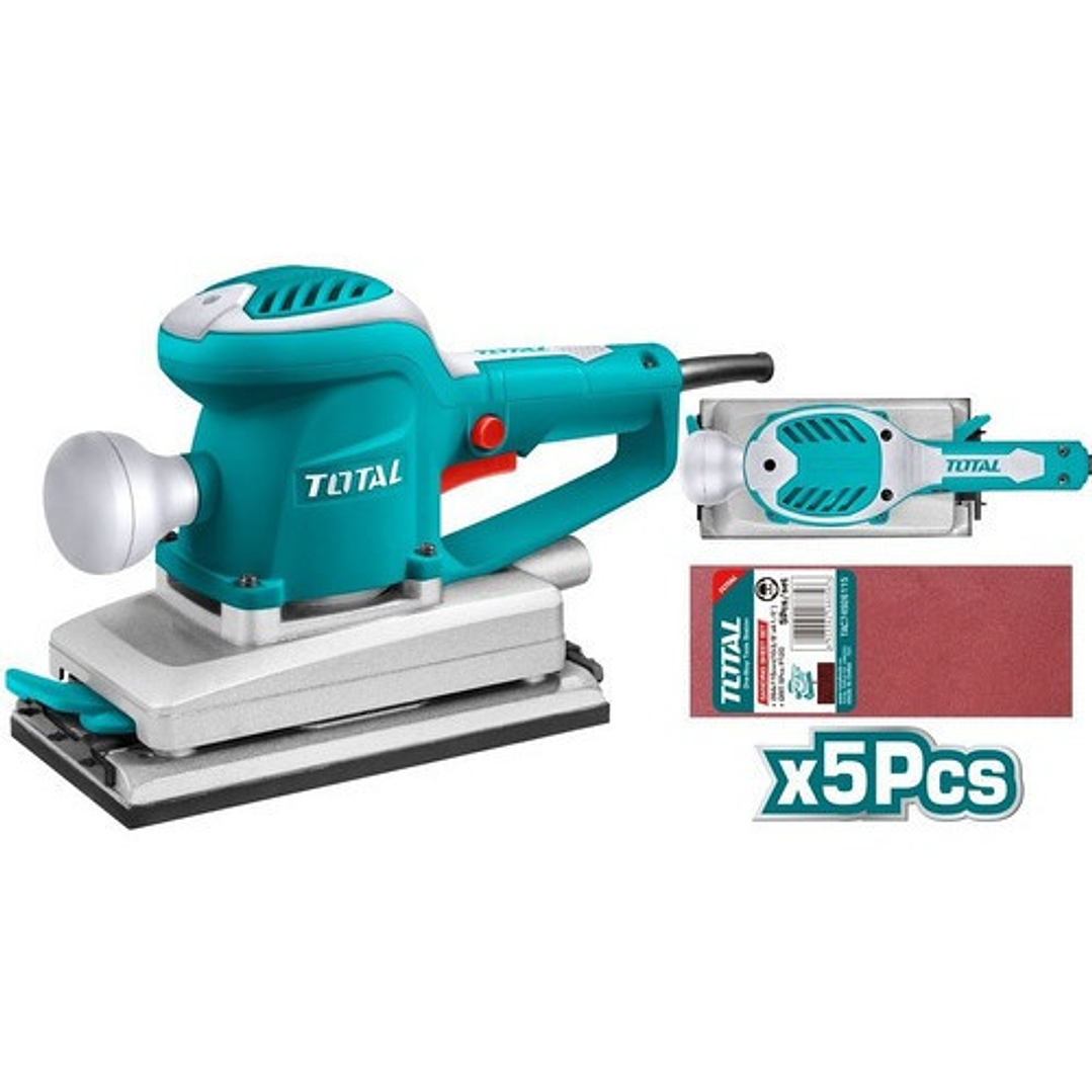 Lijadora Orbital Rectangular 350w (110x220mm) Total Color Verde Claro 2