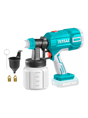Pistola Para Pintar Pulverizadora 800ml 20v + 4 Acc Total Color Turquesa