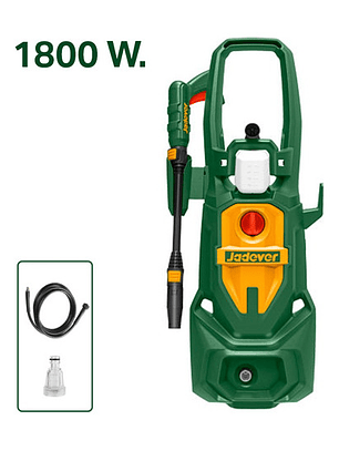 Hidrolavadora Alta Presión 1800w 130bar + 4 Piezas Jadever Color Verde Frecuencia 50/60hz