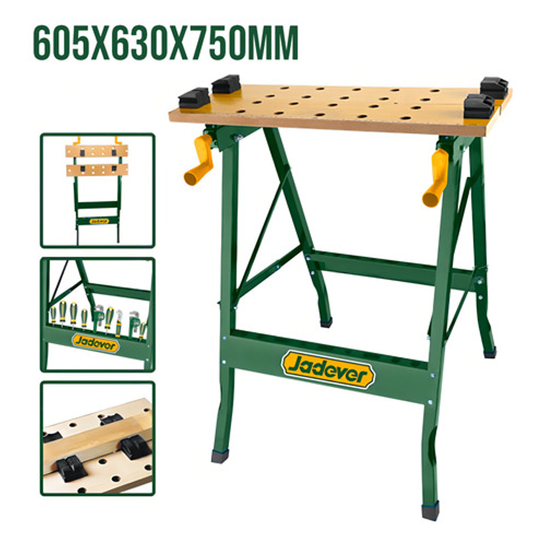 Mesa Banco De Trabajo Plegable 605x630x750mm Jadever 2