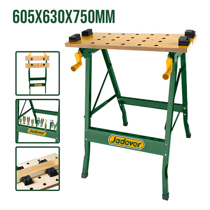 Mesa Banco De Trabajo Plegable 605x630x750mm Jadever 2
