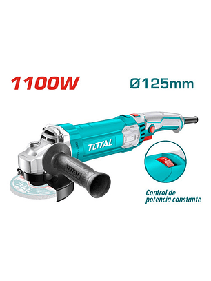 Esmeril Angular Industrial 1100w 125mm Vel Variable Total Color Turquesa