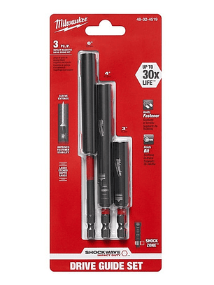 Set De Guias Magneticas Impacto Milwaukee (3-4-6) 48-32-4519