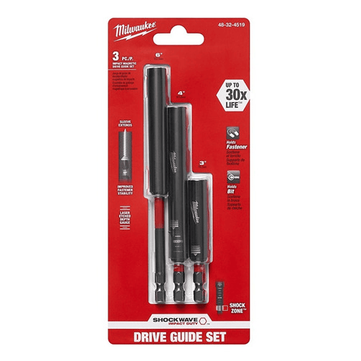 Set De Guias Magneticas Impacto Milwaukee (3-4-6) 48-32-4519 1