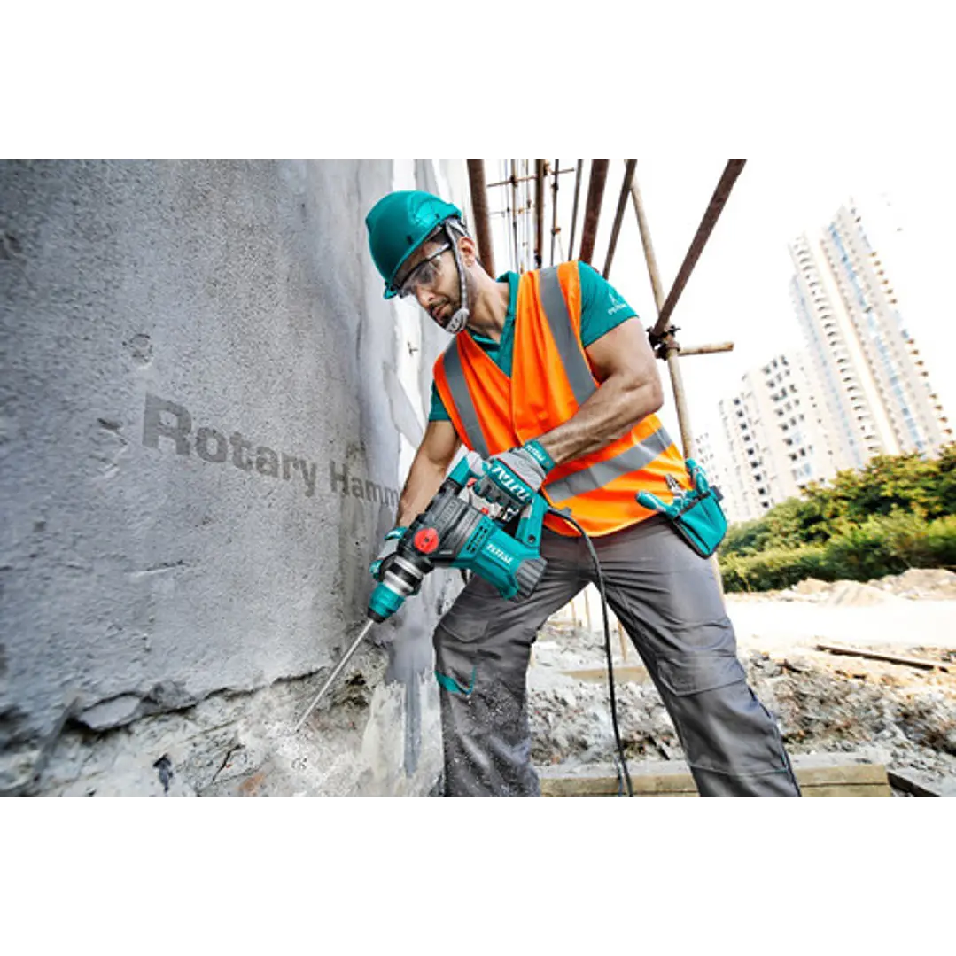 Rotomartillo Industrial Sds Plus 1500w + 5pzas Total Color Verde 4