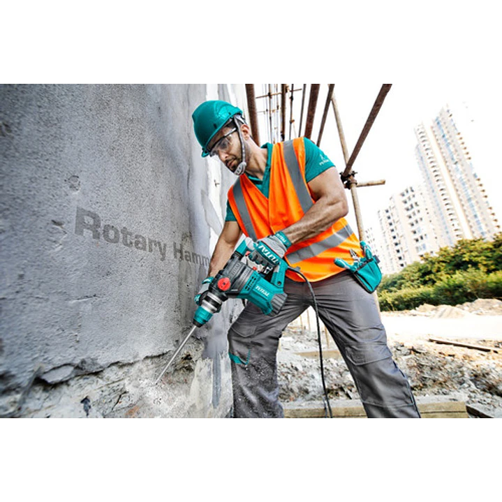 Rotomartillo Industrial Sds Plus 1500w + 5pzas Total Color Verde 4