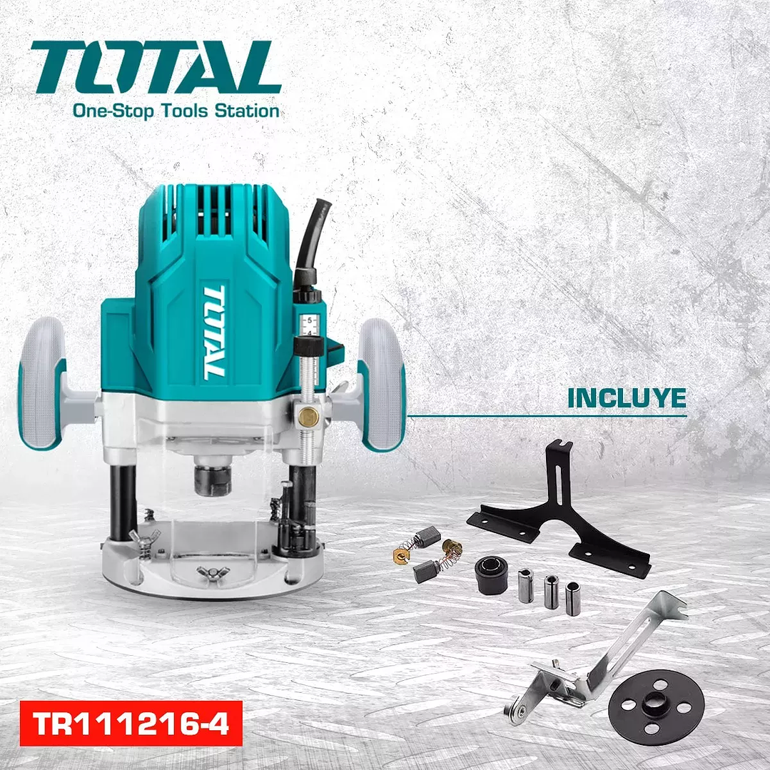 Fresadora 1600w 6, 8, 12 Mm, 1/4 , 1/2 Recorrido 0-60mm tr111216 2