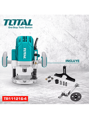 Fresadora 1600w 6, 8, 12 Mm, 1/4 , 1/2 Recorrido 0-60mm tr111216