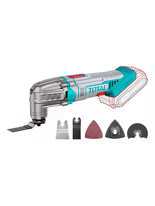 Sierra Inalámbrica Multifunción Oscilante Total 20v, 6 Velocidades - Con Accesorios - No Incluye Batería Ni Cargador - Tmli2022