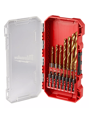 Juego De Brocas De Titanio Shockwave Redhelix (15 Uni.) Milwaukee