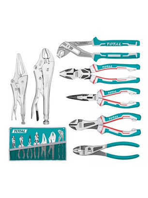 Set De 7 Alicates Marca Total Tos23055