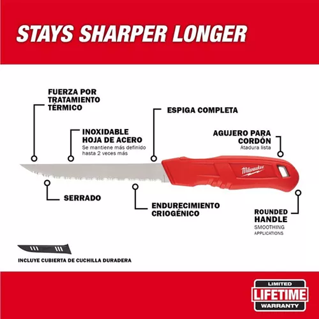 Cuchillo De Sierra Aislada Para Ductos Milwaukee 48-22-1922 2